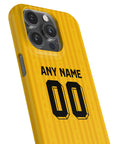 Phone case with the Dynamo Dresden 2026-27 Home football shirt design by RIPA Football