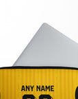 Laptop sleeve with the Dynamo Dresden 2026-27 Home football shirt design by RIPA Football