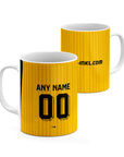 Mug with the Dynamo Dresden 2026-27 Home football shirt design by RIPA Football