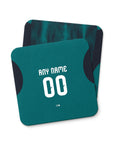 Coaster with the Emelec 2026 Third football shirt design by RIPA Football