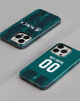 Phone case with the Emelec 2026 Third football shirt design by RIPA Football
