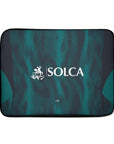 Laptop sleeve with the Emelec 2026 Third football shirt design by RIPA Football