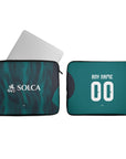 Laptop sleeve with the Emelec 2026 Third football shirt design by RIPA Football