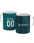 Mug with the Emelec 2026 Third football shirt design by RIPA Football