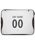 Laptop sleeve with the St. Pauli 2026-27 Away football shirt design by RIPA Football