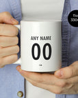 Mug with the St. Pauli 2026-27 Away football shirt design by RIPA Football