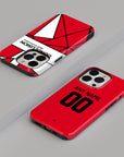 Phone case with the Utrecht 2025-26 Fourth football shirt design by RIPA Football