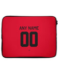 Laptop sleeve with the Utrecht 2025-26 Fourth football shirt design by RIPA Football