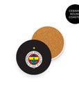 Coaster with the Fenerbahçe 2023-24 Home football shirt design by RIPA Football
