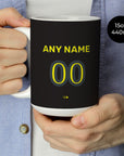 Mug with the Fenerbahçe 2023-24 Home football shirt design by RIPA Football