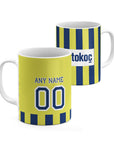 Mug with the Fenerbahçe 2026-27 Home football shirt design by RIPA Football