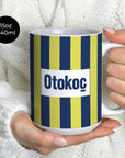 Mug with the Fenerbahçe 2026-27 Home football shirt design by RIPA Football