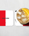 Coaster with the Feyenoord Rotterdam 2026-27 Home football shirt design by RIPA Football