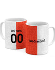 Mug with the Fiorentina 2026-27 Centenary football shirt design by RIPA Football