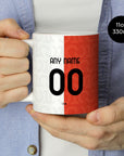 Mug with the Fiorentina 2026-27 Centenary football shirt design by RIPA Football