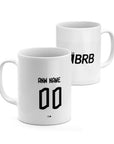 Mug with the Flamengo 2022-23 Away football shirt design by RIPA Football