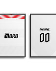 Print with the Flamengo 2022-23 Away football shirt design by RIPA Football
