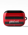 AirPods case with the Flamengo 2024 Home football shirt design by RIPA Football