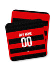 Coaster with the Flamengo 2024 Home football shirt design by RIPA Football