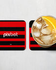 Coaster with the Flamengo 2024 Home football shirt design by RIPA Football