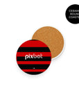 Coaster with the Flamengo 2024 Home football shirt design by RIPA Football