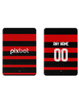 iPad case with the Flamengo 2024 Home football shirt design by RIPA Football