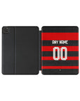 iPad case with the Flamengo 2024 Home football shirt design by RIPA Football