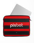 Laptop sleeve with the Flamengo 2024 Home football shirt design by RIPA Football