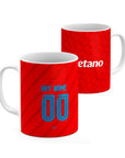 Mug with the Flamengo 2026 Third football shirt design by RIPA Football