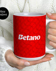Mug with the Flamengo 2026 Third football shirt design by RIPA Football