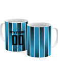 Mug with the Grêmio 2026 Home football shirt design by RIPA Football