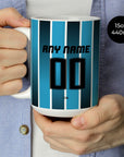 Mug with the Grêmio 2026 Home football shirt design by RIPA Football