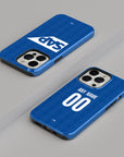 Phone case with the Hoffenheim 2026-27 Home football shirt design by RIPA Football