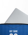 Laptop sleeve with the Hoffenheim 2026-27 Home football shirt design by RIPA Football