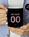 Mug with the Inter Miami 2025 Away football shirt design by RIPA Football