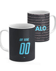 Mug with the Ipswich Town 2025-26 Third football shirt design by RIPA Football
