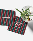 Coaster with the Fluminense 2026 Home football shirt design by RIPA Football