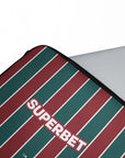Laptop sleeve with the Fluminense 2026 Home football shirt design by RIPA Football