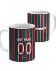 Mug with the Fluminense 2026 Home football shirt design by RIPA Football