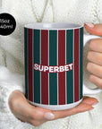 Mug with the Fluminense 2026 Home football shirt design by RIPA Football