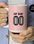 Mug with the Juventus 2015-16 Away football shirt design by RIPA Football