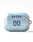 AirPods case with the Juventus 2025-26 Away football shirt design by RIPA Football