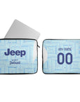 Laptop sleeve with the Juventus 2025-26 Away football shirt design by RIPA Football