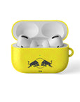 AirPods case with the Leeds United 2026-27 Away football shirt design by RIPA Football