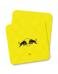 Coaster with the Leeds United 2026-27 Away football shirt design by RIPA Football