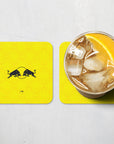 Coaster with the Leeds United 2026-27 Away football shirt design by RIPA Football
