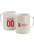 Mug with the Liverpool 2025-26 Away football shirt design by RIPA Football