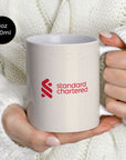 Mug with the Liverpool 2025-26 Away football shirt design by RIPA Football