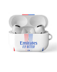 AirPods case with the Olympique Lyonnais 2024-25 Home football shirt design by RIPA Football