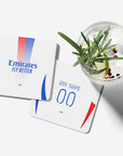 Coaster with the Olympique Lyonnais 2024-25 Home football shirt design by RIPA Football